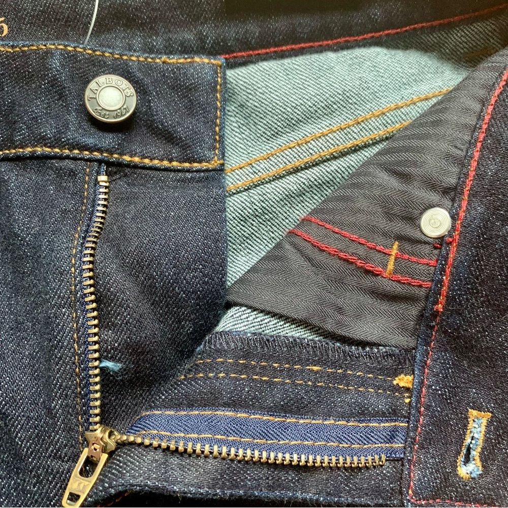 NWT Talbots Jeans Women’s Straight Leg 2 / 26 Blue Denim Mid Rise Dark Wash NEW - Picture 11 of 15